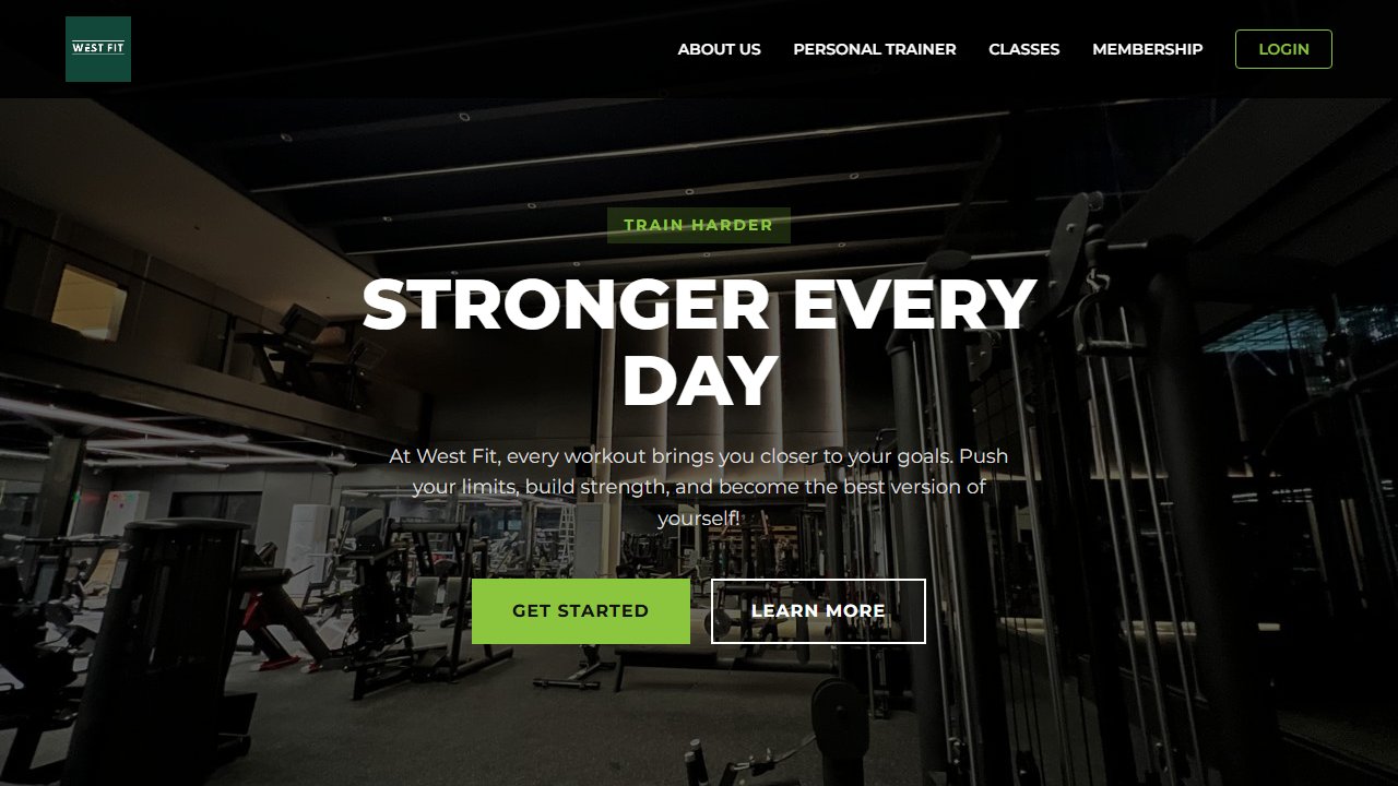 Screenshot hero page WestFit Indonesia - Smart Gym Ecosystem: Web Platform, Face ID Gate & Smart Locker IoT